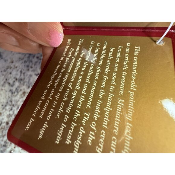 2 Dillards Trimings Inside painted Ornament Wine Velvet Needlepoint Box Read - Picture 8 of 13